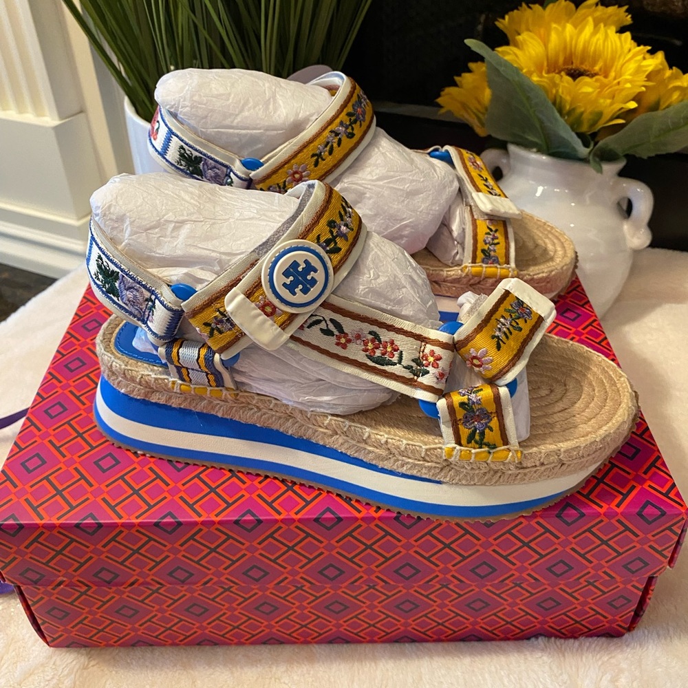 TORY BURCH DAISY SPORT TWO-BAND SANDALS - Picture 3 of 10